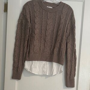 Cable knit sweater, size small